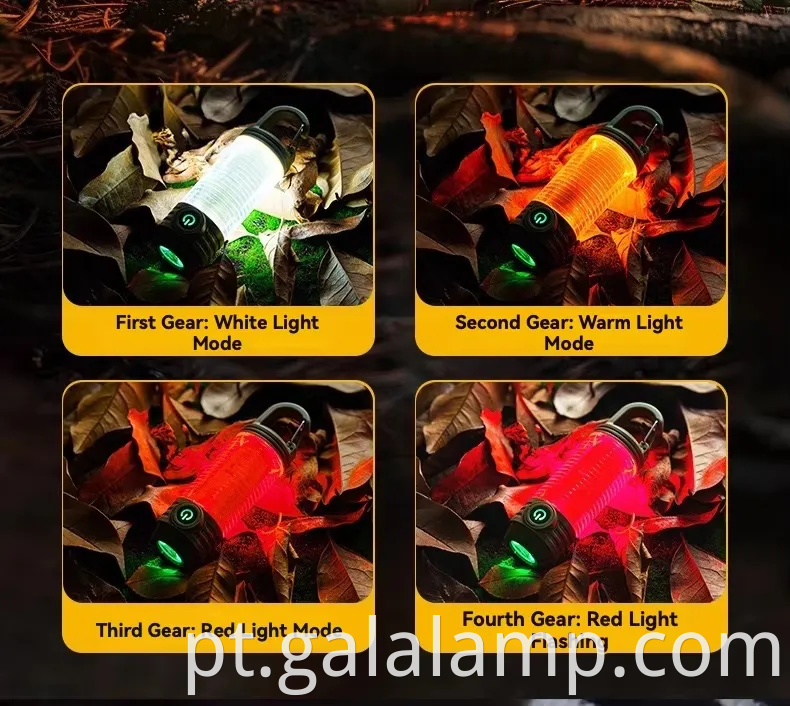 Luz de acampamento ao ar livre multi -funcional, portátil, lanterna forte, recarregável